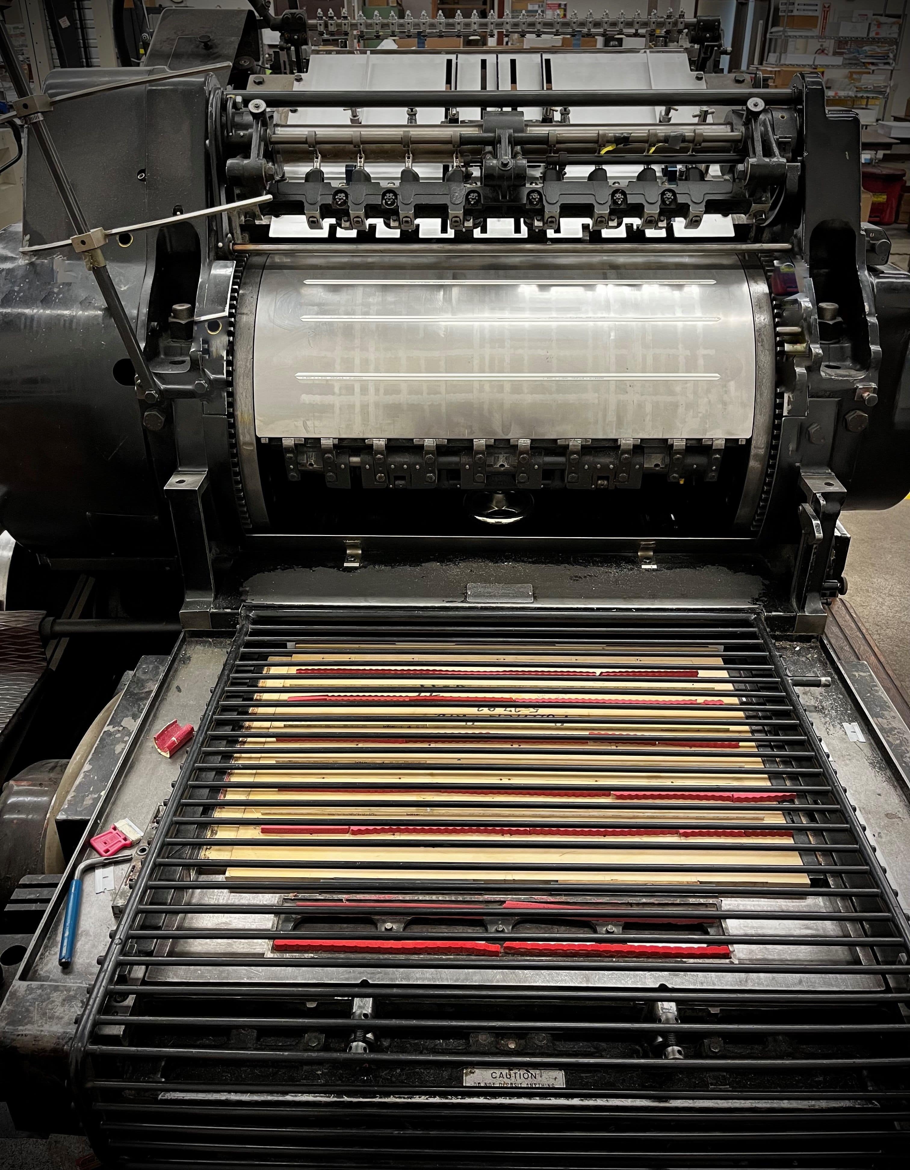 One of our many machines that will hold a die to cut shapes for any project.